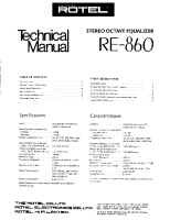 Rotel RE-860 - Technical manual 